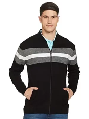 Men's Acrylic Round Neck Blouson Sweater