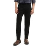 Men's  Slim Fit Mid Rise Jeans(Solid Black)