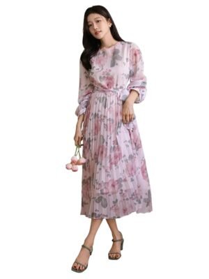 Dress for Women || Western Dresses for Women || One Piece Maxi Dress (Pink)