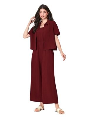 Jumpsuit for Women  || Coord Western(Maroon)