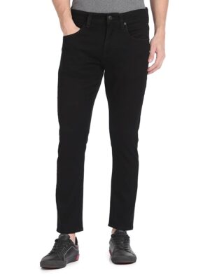 Black Men's Tapered Jeans