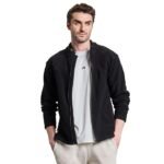Sweatshirt for Man Stylish Sweatshirts for Men Breathable Jacket for Man Full Zipper Sweatshirt (Black)