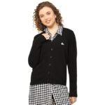 Women's Regular Fit Cardigan | Solid Pattern with Button Closure | Full Sleeve V-Neck Cardigan for Women