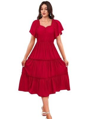 Dress for Women | Dresses for Women | Fit & Flare Dress | Anarkali Dress for Women | Midi Length Dress