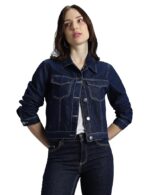 Women's Overdyed Trucker Denim Jacket - Jacket for Women | 100% Cotton | Double Flap Pocket | Regular Fit( Dark Knight)