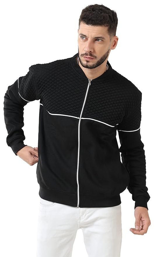 Men Diamond Cut Puffer Jackets regular fit Bomber Jacket for Man Stylish Winter Jackets Men