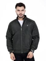 Jacket For Men Casual Zipper Bomber For Winter(Light Green)